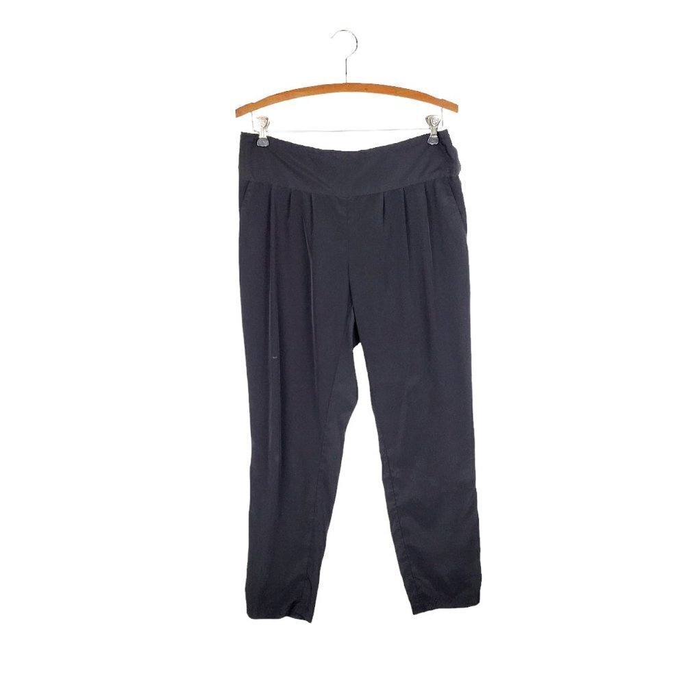 Hatch Jensie Ankle Pants Maternity Black Classic Lightweight Size 1